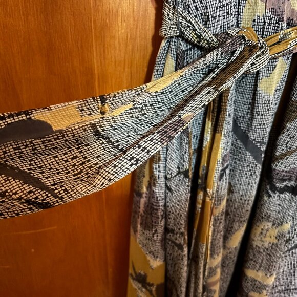 Anthropologie Maeve Autumn Colors Draped Dress Size 12 - Picture 7 of 12